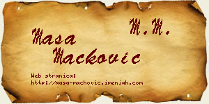 Maša Mačković vizit kartica